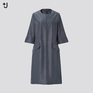 Uniqlo x Jil Sander Silk Blend Half Sleeve Dress